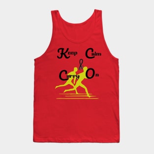 keep calm & carry on - Quotes printed Tank Top